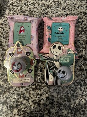 Lavender Vanilla & Strawberry Rose Scented Lip Masks and Facial Wipes